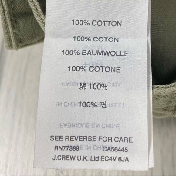 J. Crew | Army Green Ankle Zipper Skinny Pants Size 00 - Picture 9 of 9